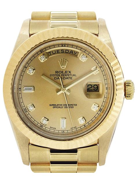 gold rolex daydate for sale|rolex day date 41mm gold.